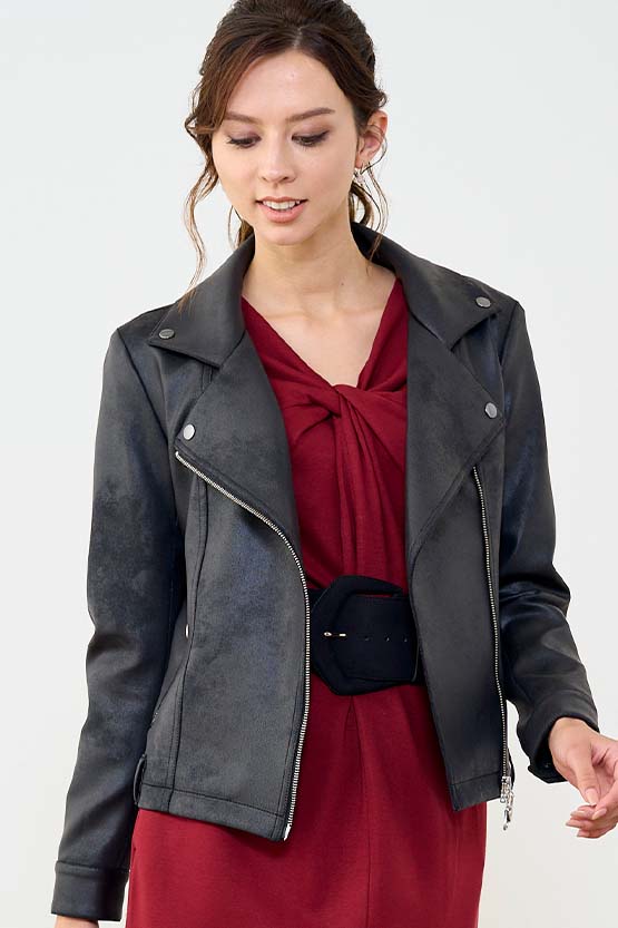 Black Soft Stretch Riders Jacket
