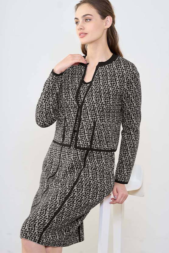 Mosaic Knit Dress