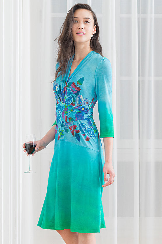 Glorious Garden Cache-Coeur Dress