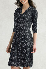 Navy Tiny Dot Marilyn Dress