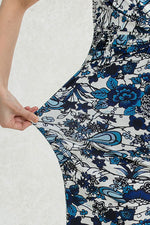 Japanese Pattern: Azure Ryukyu-Bingata Twist Dress