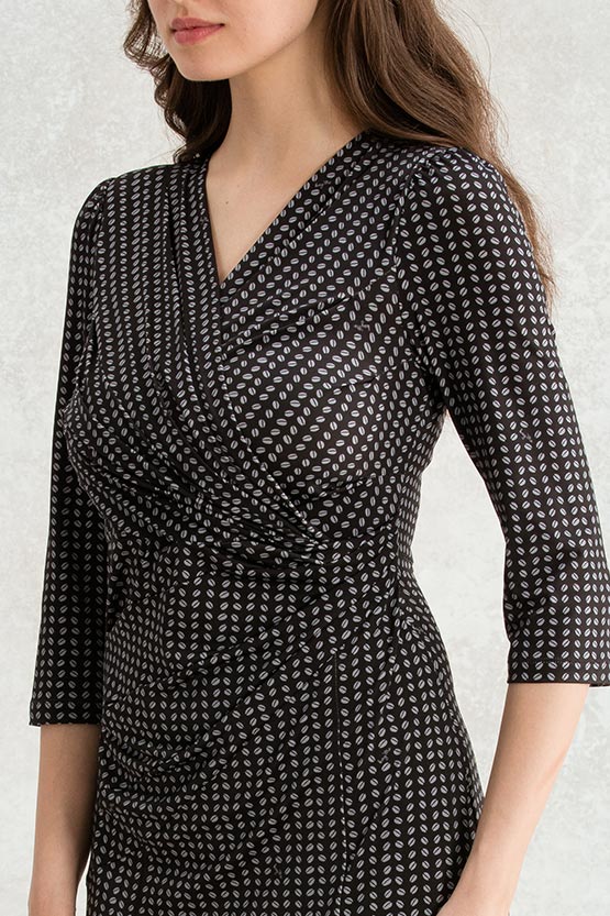 Black Beans Gathered Dress