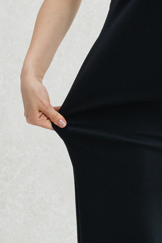 Suit Friendly: Airy Stretch Navy Bizsack Dress