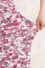 Japanese Pattern: "Peony" Ryukyu Bingata Gathered Dress