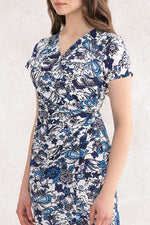 Japanese Pattern: "Ruri" Ryukyu Bingata Gathered Dress