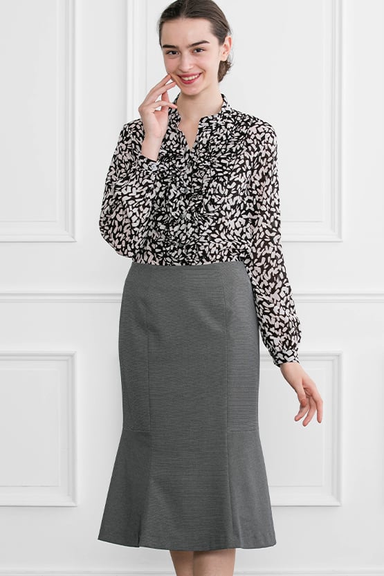 Suit Friendly: Gray Midi Mermaid Skirt