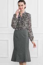 Suit Friendly: Gray Midi Mermaid Skirt