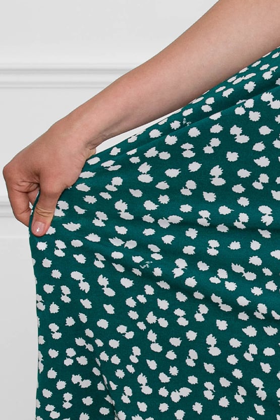 Green Rice Shower Marilyn Dress