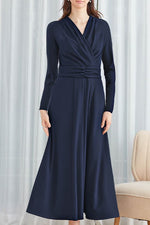 Navy Long Marilyn Dress (with anti-static petticoat)