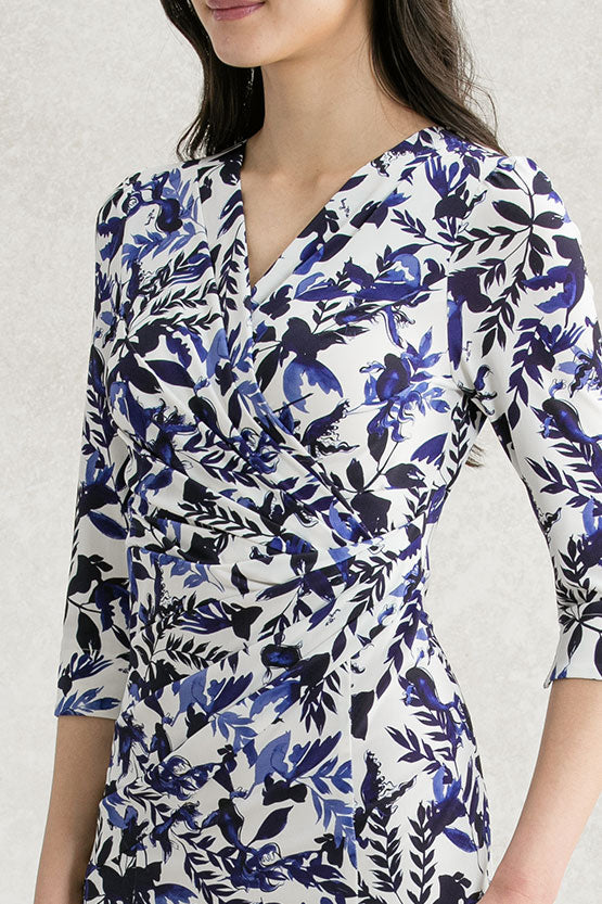 Japanese Pattern: Blue Goldfish Gather Dress