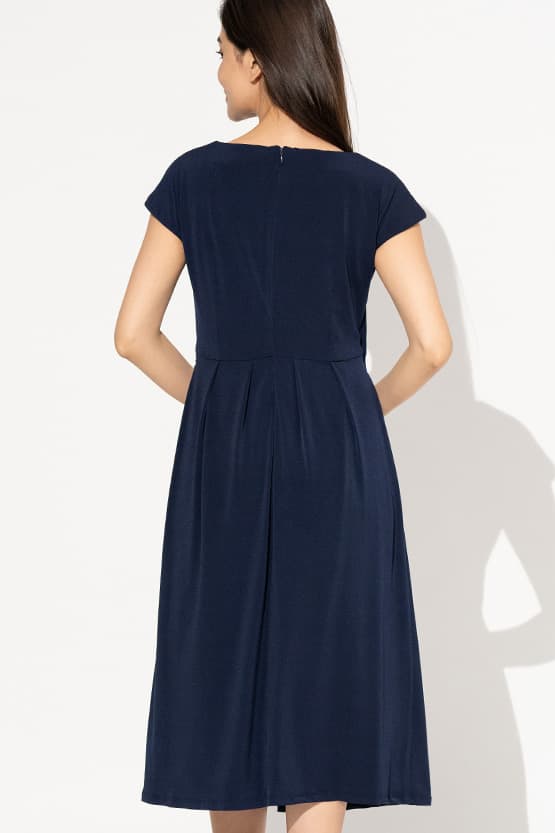 Navy A-line Actress Dress