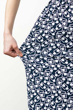 Navy Trump Geo Twist Dress