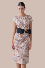 Stretch Ponte: Womanhood T-Dress With Sash