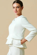 Space Material: Double Peplum Jacket