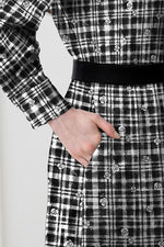 [Pluella Georgette] kay me Glen Check Princess Dress