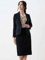 All-Season Material: Gold X Black Satin Frill Dress