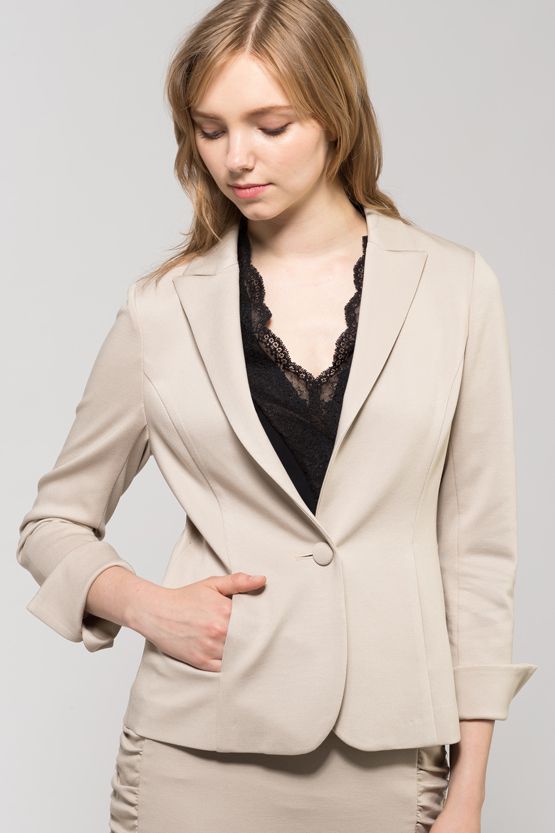 Beige Tailored Jacket