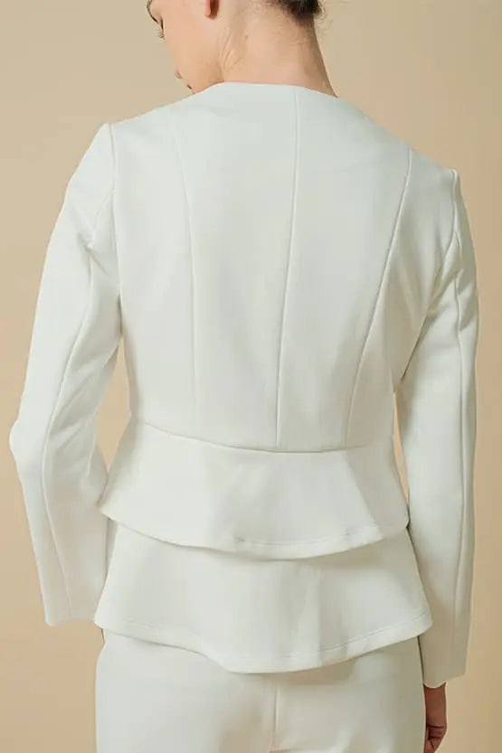 Space Material: Double Peplum Jacket