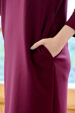 Space Material: Bordeaux Sack Dress