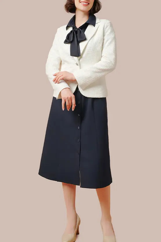 Stretch Sucker: Stretch Seersucker Bow-Tie Shirt Dress