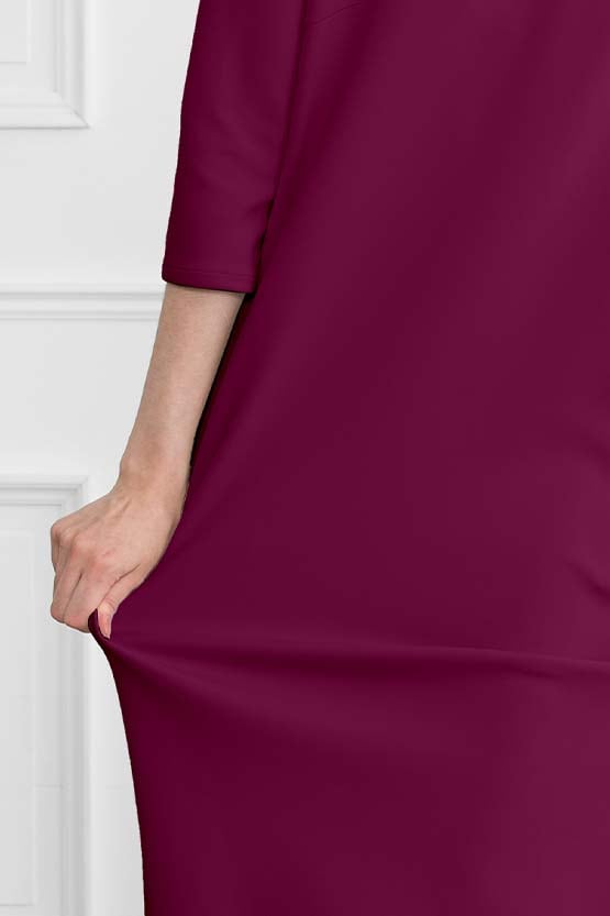 Space Material: Bordeaux Sack Dress