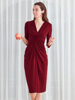 Long Length: Red Midi Venus Dress