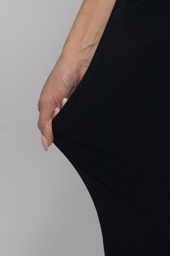 Navy Heathered Stretch Center Crease Pants
