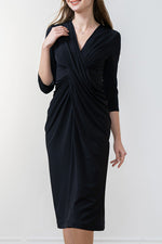 Long Length: Black Midi Venus Dress