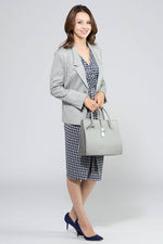 Light Grey Rich Wool Stretch Tailored Jacket