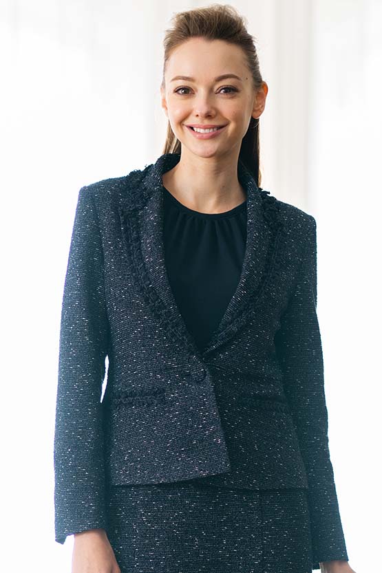 Navy Tweed Tailored Jacket