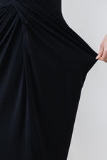 Long Length: Black Midi Venus Dress