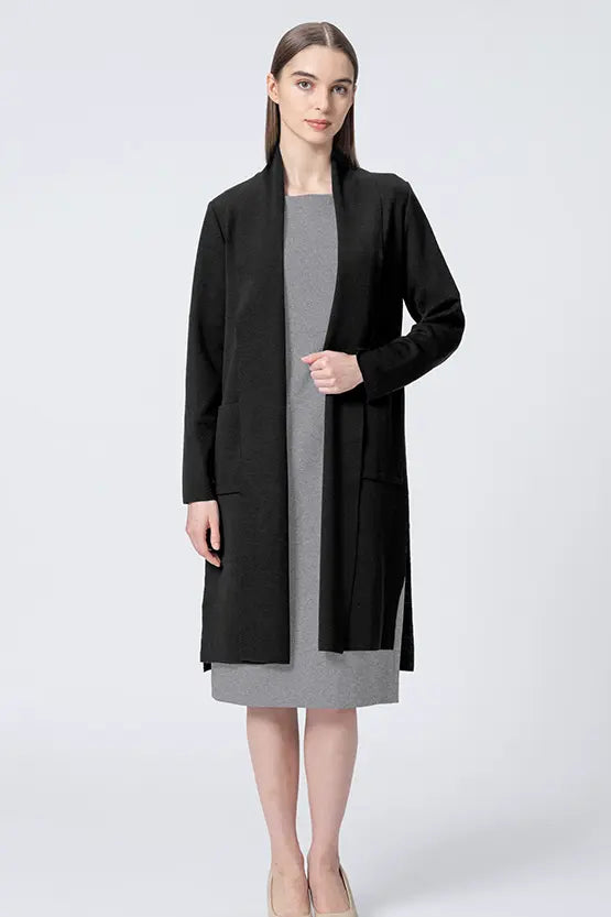 【Washable Wool Knit】Long Line Cardigan