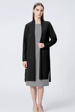 【Washable Wool Knit】Long Line Cardigan