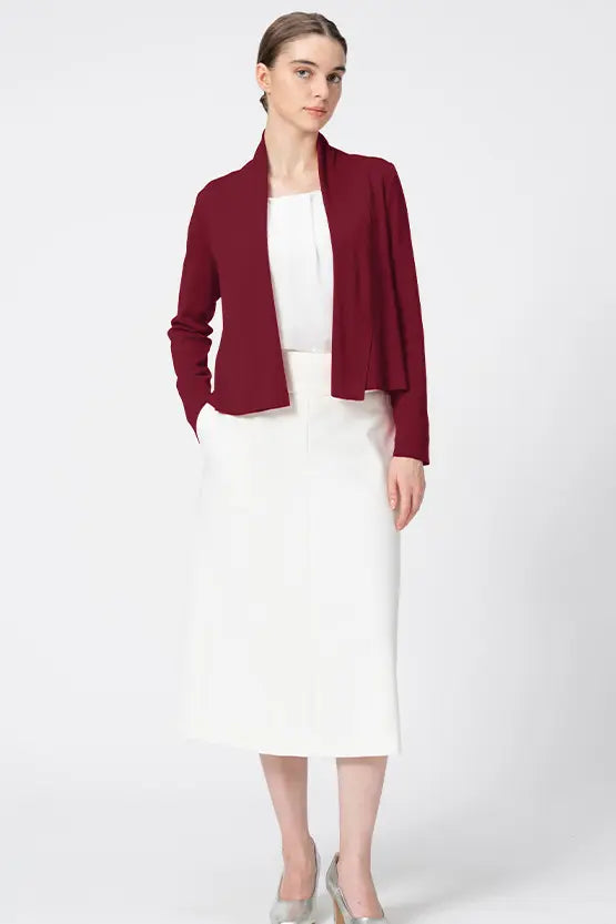 【Washable Wool Knit】Short Line Cardigan