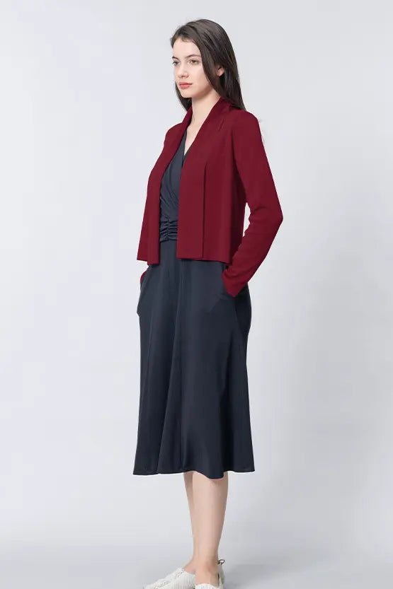 【Washable Wool Knit】Short Line Cardigan