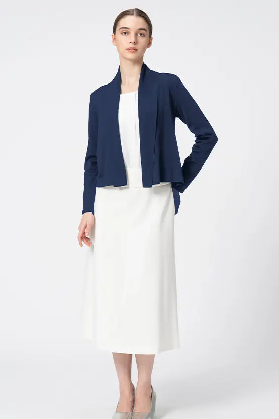 【Washable Wool Knit】Short Line Cardigan