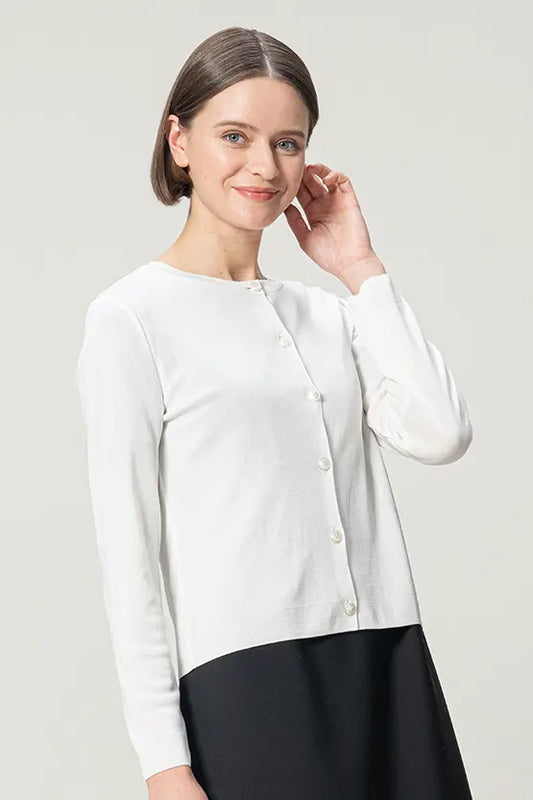 [Cool Knit] Crew Neck Cardigan