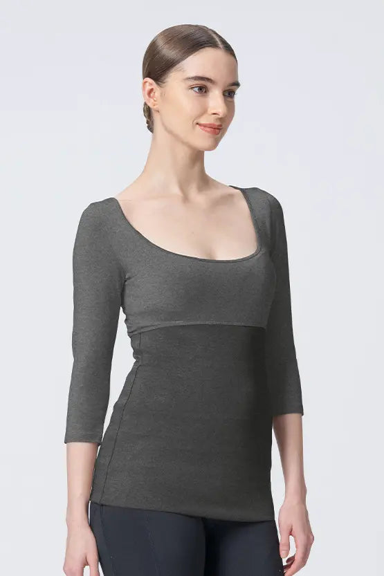 【Warm】Shaping Under Top 3/4 Sleeve