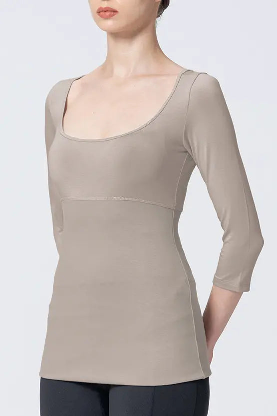 【Warm】Shaping Under Top 3/4 Sleeve