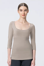 【Warm】Shaping Under Top 3/4 Sleeve