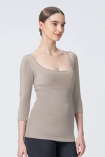 【Warm】Shaping Under Top 3/4 Sleeve