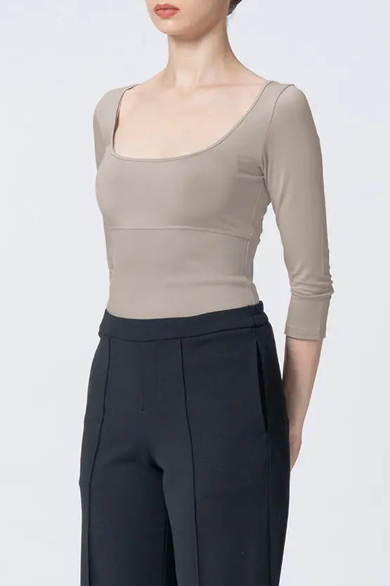 【Warm】Shaping Under Top 3/4 Sleeve