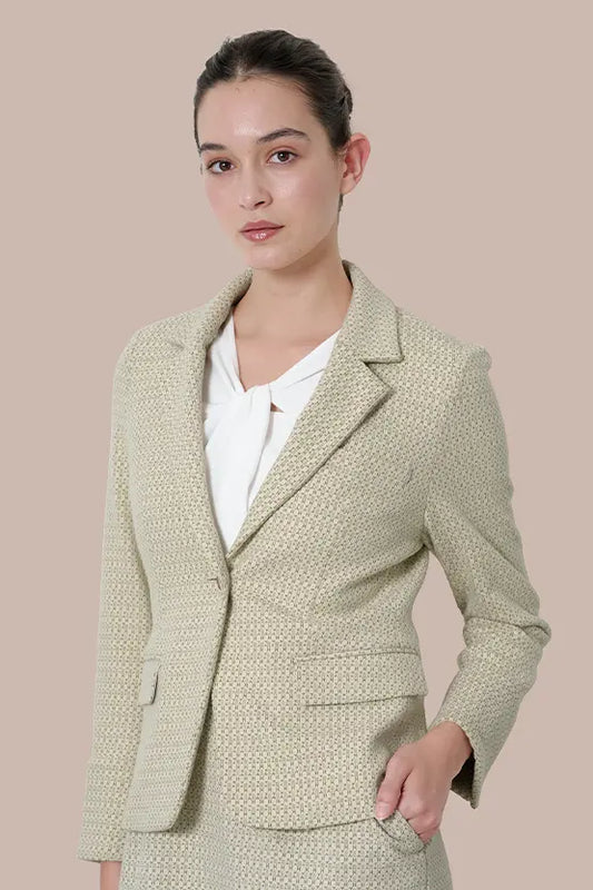 Lame Jacquard:  Tailored Jacket