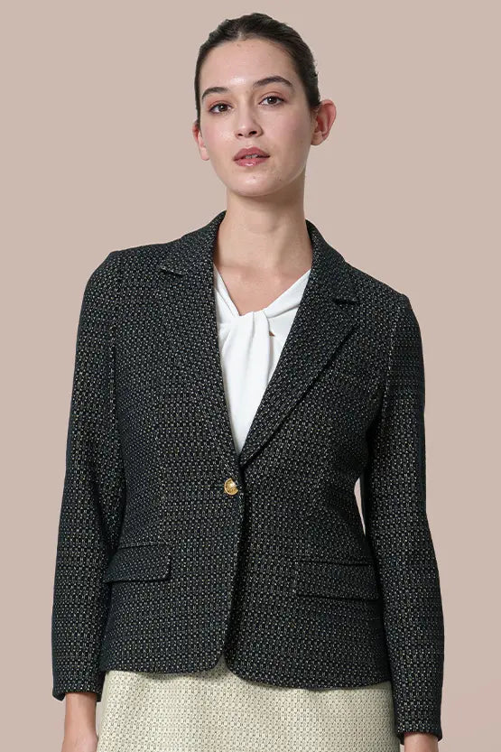 Lame Jacquard:Tailored Jacket