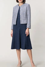 Boucle Tweed: Collarless Short Jacket