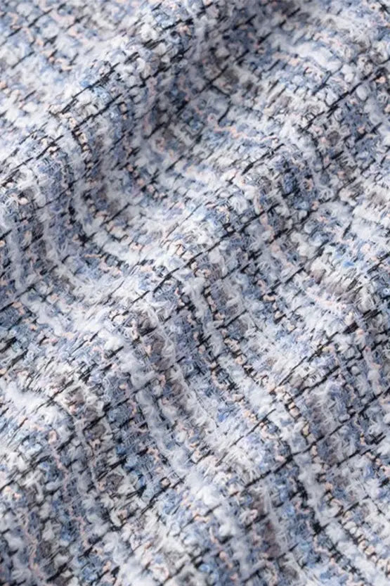 Boucle Tweed: Collarless Short Jacket