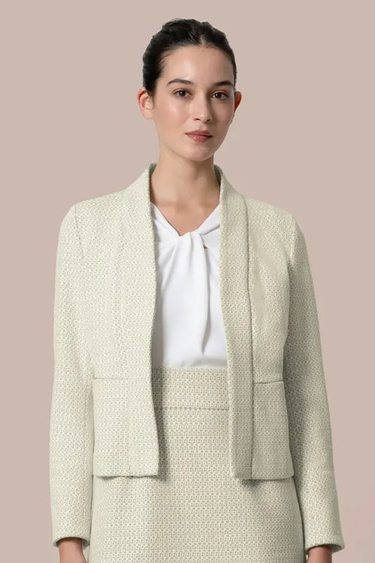 Lame Jacquard:  Bolero-Length Jacket