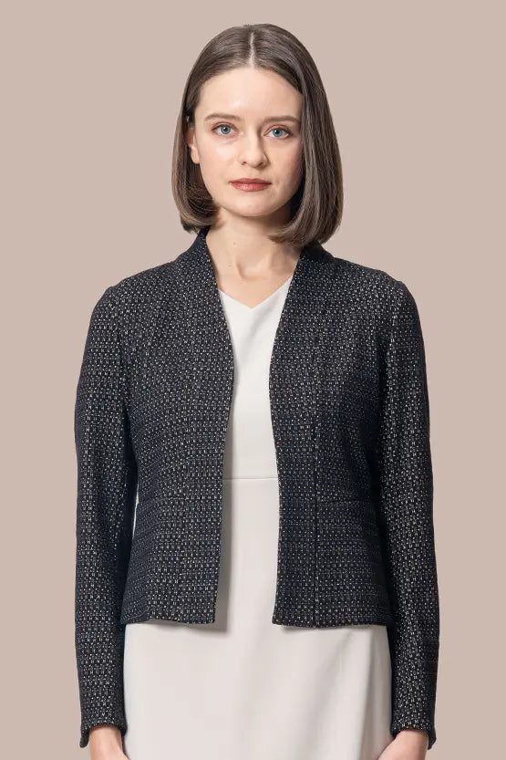 Lame Jacquard: Bolero-Length Jacket