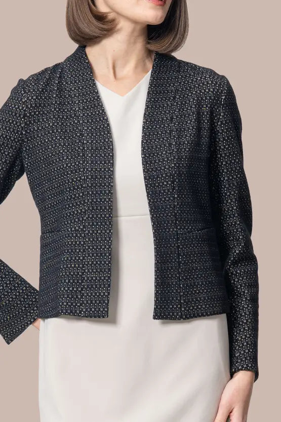 Lame Jacquard: Bolero-Length Jacket