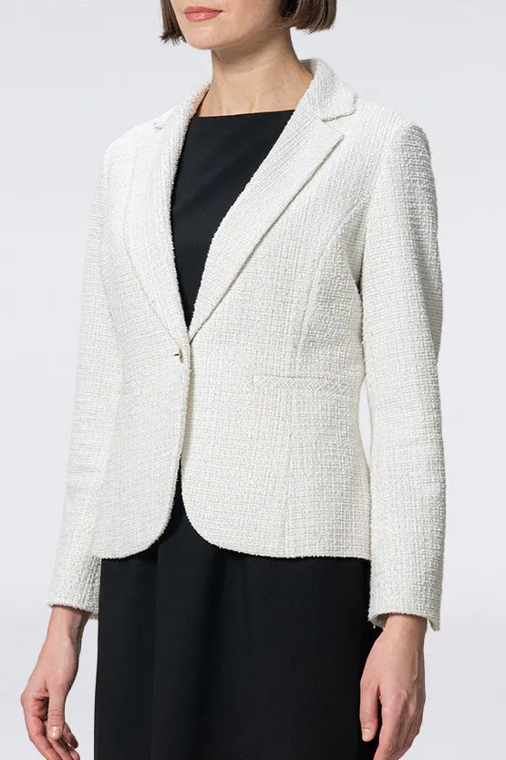 Stretch Lame Tweed: Tailored Jacket